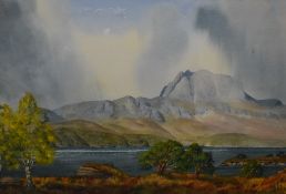 Eric Shaw (British Contemporary) watercolour, entitled 'Sween: Torridon' signed lower right,