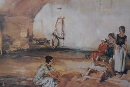 After Sir William Russell Flint R.A (British 1880-1969) a pair of modern coloured prints, female