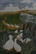 A group of assorted photographic and other prints, to comprise a Kathleen Caddick (b.1937) '