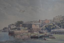 Leonard Barton A.R.C.A (1893-1971, Lancaster School of Arts & Crafts), watercolour, 'Brixham', a