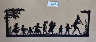 Unknown Artist, 20th Century, Two silhouettes, one entitled 'Shepherd', framed, mounted, and under