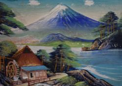 Continental School, 20th Century, oil on canvas, two contemporary Mediterranean landscape scenes,