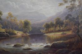 William Mellor (1851-1931), oil on canvas, On the Conway (conwy) N' Wales, title to the front and
