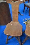 Arts & Crafts, Foxman: Don Craven (Boroughbridge), an English oak dining/spinning chair with