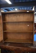 A vintage sapele bookshelf