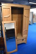 A Victorian bleached mahogany wardrobe