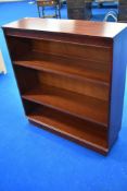 A modern mahogany bookshelf