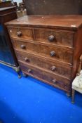 A Victorian mahogany chest of two over three drawers, width approx. 99cm