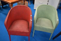 Two woven fibre tub chairs