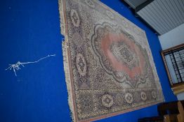 A Belgian carpet square, approx 350 x 250cm, labelled Super Keshan