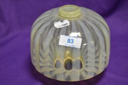 A Victorian vaseline glass resevoir.