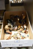 A menagerie of animal studies, including vintage English made pheasants, donkeys and horses, also