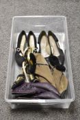 A selection of ladies vintage and retro shoes.