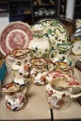 An assortment of Masons Ironstone, including Vista, Mandalay and Chartreuse patterns.
