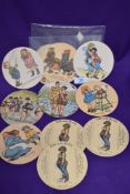 A selection of vintage illustrated Zille Sein Berlin beer coasters