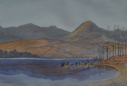 G Molloy (British School, 20th Century), watercolour, 'Coniston' depicting an autumnal Coniston