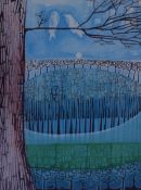 Artist Unknown (contemporary, British), colour print, 'Twice In A Blue Moon', signed indistinctly in