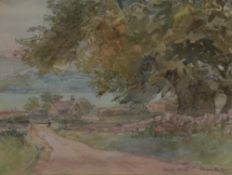 George Butler (British, 1904-1999), watercolour, 'Hassop Station' near Bakewell, Derbyshire, a