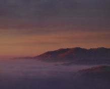 After Angie & David Unsworth (20th Century), photographic print, 'Dawn, Coniston Fells', signed