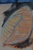 D.Brian Wright (20th Century British), mixed media, three contemporary paintings on newspaper of