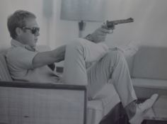 After John Owen Dominis (1921-2013, American photographer), photographic print, Steve McQueen taking