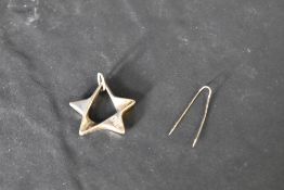 A 1970's Georg Jensen Danish silver star pendant no: 178 bearing Jensen marks to reverse, no chain