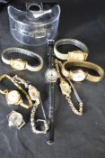 A selection of ladies wrist watches including Bulova, Empire, Sekonda etc