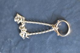 A 9ct gold chain and removable coin mount, approx 7.4g