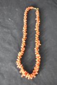 A short string of branch coral