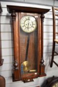 A 19th Century mahogany cased Vienna style wall clock