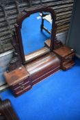 A 19th Century mahogany dressing table back