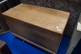 A Victorian stripped pine blanket box
