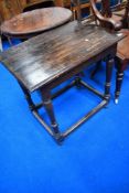 A Period style oak side table