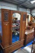 A Victorian mahogany two piece bedroom suite