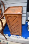A Victorian satinwood pot cupboard