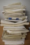 A good collection of vintage and antique napkins and tray cloths, many damask, some linen etc.