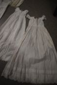 Four Victorian and Edwardian infants gowns.