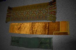 Three beautifully detailed 1930s table runners.