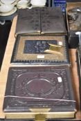 A group of three Victorian Carte de Visite photograph albums, of traditional design comprising