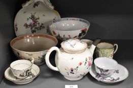 An assorted collection of hand painted and other porcelain, to include a polychrome bullet form
