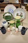 Two 19th century pottery children's plates The unhappy Child and Aesop's Fables, sold along with a