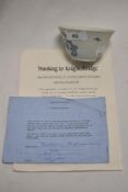 A 17th Century Chinese Export blue and white porcelain rice bowl, measuring 5cm tall