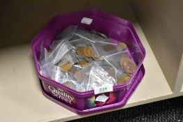 A selection of vintage collectable coins.
