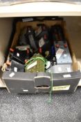 An assorted lot of vintage electrical testing apparatus.