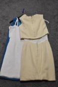 Three vintage 1960s dresses.