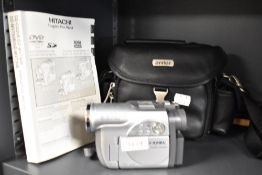 A Hitachi DVD Cam, with case and instruction manual.