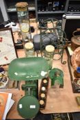 An assorted collection of vintage glass jars, to include a faceted pasta jar with L'Etoile d'Or