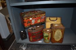 An assorted group of 19th and 20th century enamelled confectionary and other tins, to include a