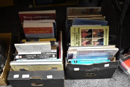 Two boxes of books, predominantly of local interest, including Lakeland, Lune Valley, Burneside,