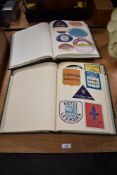 Three albums of vintage labels, of travel interest including Foreign and British.